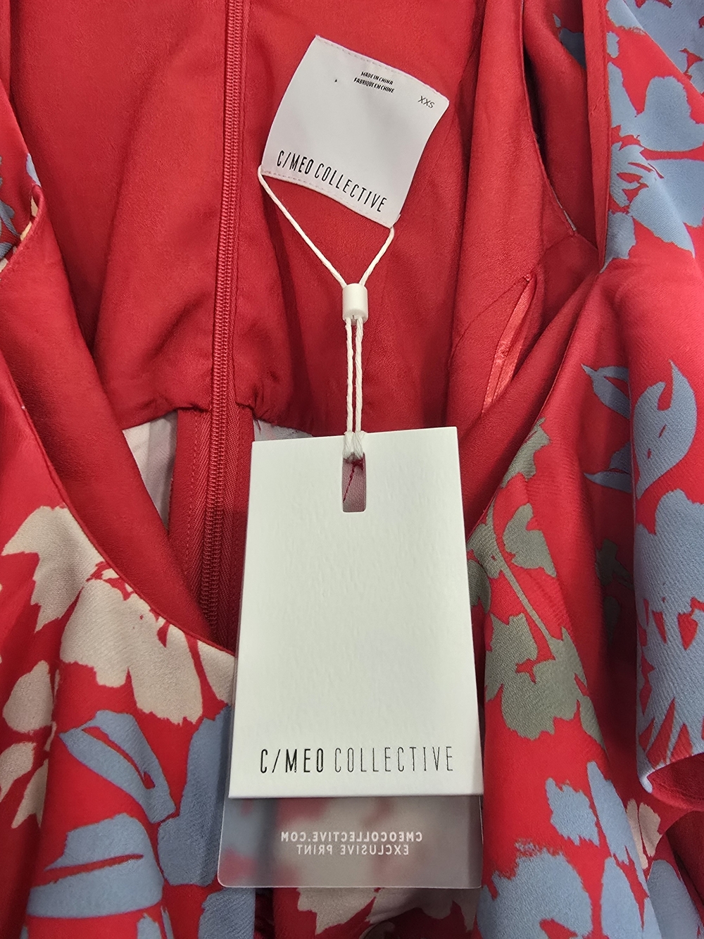 C/MEO Collective Red Floral Ruffled Mini Dress - Picture 10 of 12